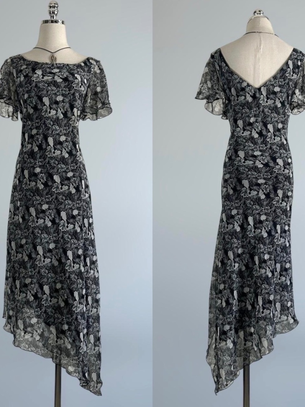 Vintage y2k flutter sleeve fairy dress